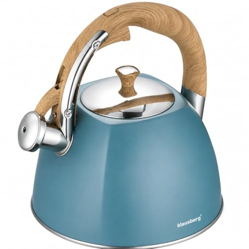 Klausberg WASSERKESSEL 3L MIT Pfeife KB-7499 Flötenkessel Wasserkocher Türkis