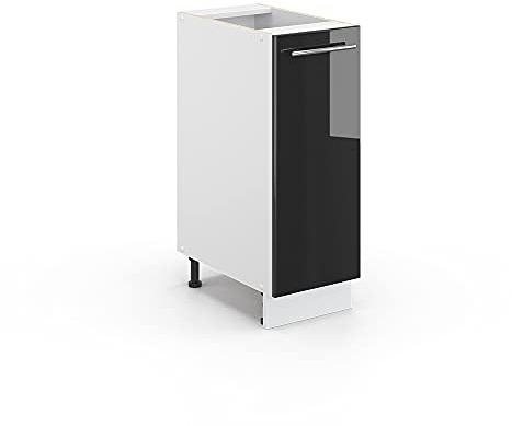 Vicco Armadio cucina dispensa alto Fame-Line, Antracite lucido, 30 cm senza piano di lavoro, per la combinazione con altri moduli della serie Fame-Line