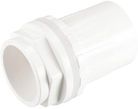 sourcing map 1-1/4 40mm ID PVC Water Tank Pipe Connector DN32 Joint Straight Tube Hose Accessory, White