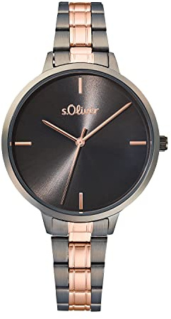s.Oliver Armbanduhr Damen Quarzuhr Analog, mit Edelstahl Armband, 3 bar Wasserdicht, Kommt in Uhren Geschenk Box