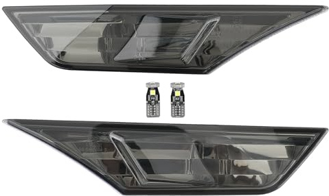 AUTOKAY Side Marker Lamp Turn Signal Light W/Led Bulbs Fits for Honda Civic 2016-2021-Smoke
