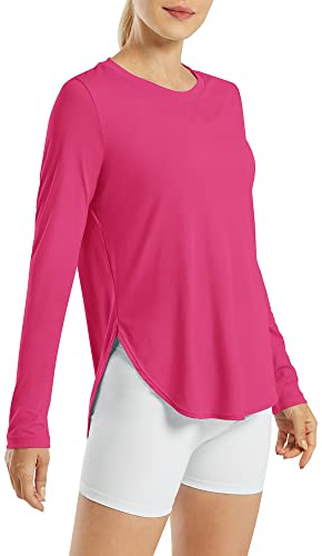 G4Free Sport Shirts für Damen Sonnenschutz Shirt UV Schutz Langarmshirt UPF 50+ Sportshirt Rashguards Yoga Ausbildung Draussen Gym Laufshirt
