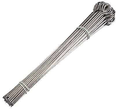 40PCS Brochettes Kabob, Brochette de Barbecue Suspendue, Ensemble de Brochettes à Griller Réutilisables, for Viande Crevettes Poulet Légumes (Size : 20 * 0.25cm)