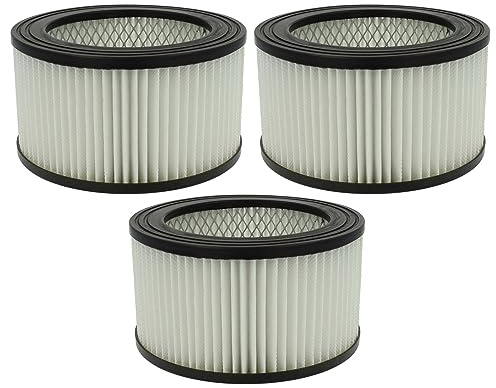 vhbw Set de 3x filtros compatible con Habitex E438 aspirador de ceniza | Filtro HEPA antialérgico