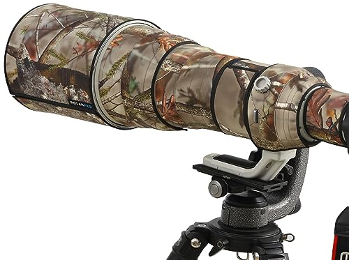 Rolanpro Housse Camouflage Imperméable Compatible avec Canon RF 600mm F4 L is USM, Housse Anti-Pluie et Manchon de Protection pour Super Téléobjectifs