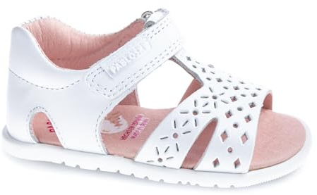 Pablosky 037300, Sandalia Bebé-Niñas, Blancos, 19 EU Ancho