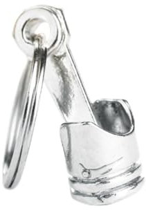 ibasenice Metall Motorkolben-schlüsselanhänger Kolben-schlüsselanhänger Für Auto Handtaschen-anhänger Kreatives Geschenk Partygeschenk Silber