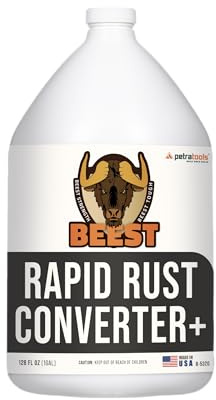 BEEST Rapid Rust Converter for Metal - Professional Grade Rust Inhibitor for Metal, Rust Reform & Rusty Metal Primer, Rust Neutralizer for Metal to Paint Over Rust & Rust Remover for Metal -1 Gallon