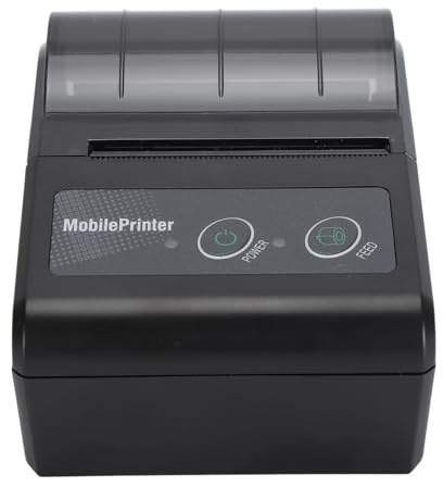 Fockety Bluetooth-Belegdrucker, Kabelloser USBBelegdrucker, Küchendrucker mit 1500-mAh-Akku, Automatischem Schlafen und Aufwachen, Mini-Thermodrucker für den Restaurantverkauf Im