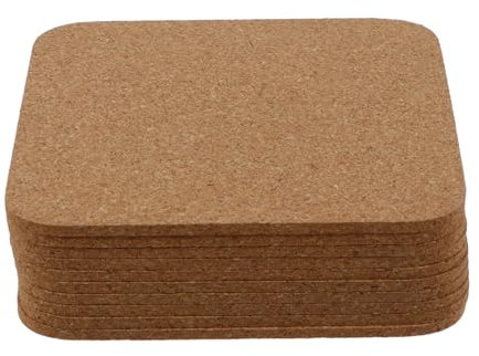 TOPBATHY 20 Piezas Posavasos De Madera De Bricolaje Corchos De Vino Posavasos De Azulejos Salvamanteles De Copa Resistente para Bebidas Portavasos De Corcho Alfombrilla De Corcho