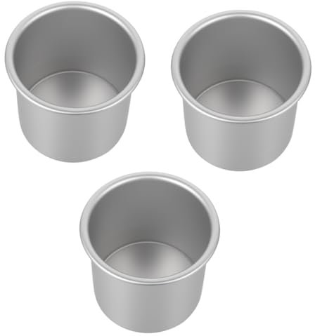 Amosfun 3pcs Chiffon Cake Mould Round Baking Pan Ovenware Non-Toxic Easy Release