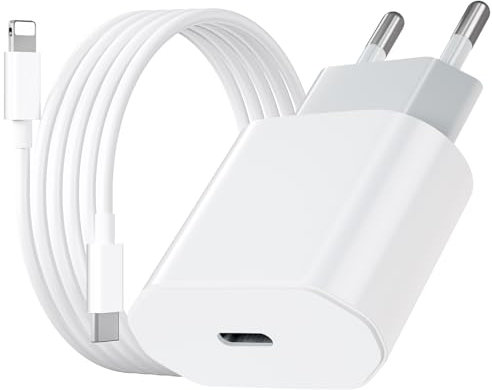 Caricatore iPhone, Caricatore USB C da 20W con Cavo i Phone da 2M, Caricabatterie per i-Phone 14/13/ 12/11/ X/ 8/7