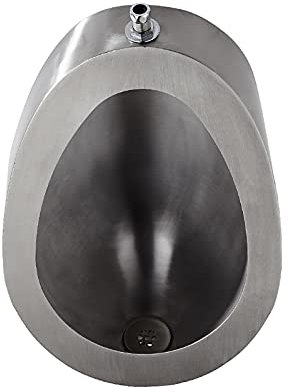 KHYTEBV Household Items Urinal aus Edelstahl mit intelligentem Sensor, verlängertes Urinal schwarz mit Spülventil, hocheffizientes Urinal-Auswaschwand-H