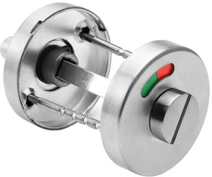 ZMDMAH Toilet Rosette with Occupied Display Stainless Steel Rosette Set Door Fitting Toilet Door Fitting Stainless Steel Bathroom