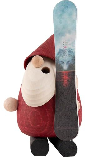 Erzgebirge Palast Saico Räuchermännchen Weihnachtsmann Snowboarder - 13 cm