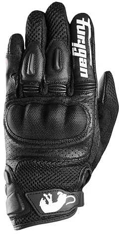 Furygan TD12 & Evo Gants de Moto Homme|Paume 100% Cuir de chèvre - Gants d'été - Bonne Ventilation - Protection Métacarpes D3O