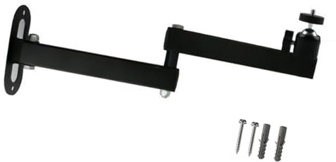 The foldable projector wall mount fits most projectors with a 1/4 screw size and allows for seamless setup for unmatched flexibility
