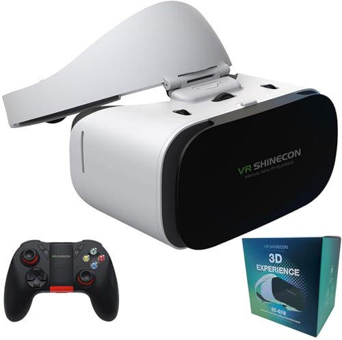 CXCZFG Gafas Realidad Virtual, Gafas Realidad Virtual 3D Campo Visión HD 100°, Gafas Realidad Virtual Cómodas iPhone, Samsung Y Smartphones Android (4,7-7,1 Pulgadas)(S01)