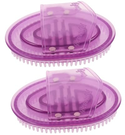 SHERCHPRY 2 Stück-pack Silikon Massagebürste für Körper mit Ergonomischem Design Sanfte Meridian Massage Hautfreundlich Leicht für Zuhause oder Reisen