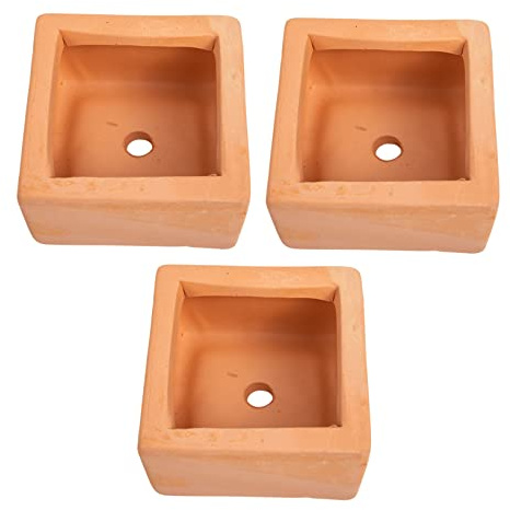 CIYODO 3piezas Macetas De Cerámica Roja Macetas Decorativas De Interior para Plantas Verdes Soporte para Plantas Suculentas Elegante