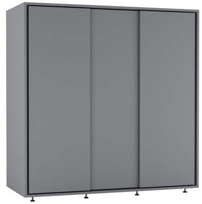 URBNLIVING 120cm Kids Sliding Wardrobe with 3 Smooth-Glide Doors, Integrated Hanging Rail, Space-Saving Compact Closet, Child-Safe Design for Nurseries & Children’s Bedrooms