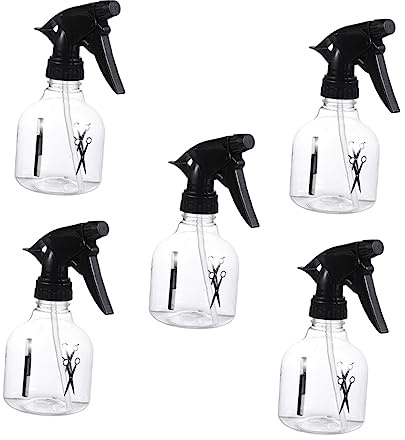Healeved 5 Piezas Botellas Pulverizadoras de Agua para Peluquería de Accesorios Profesionales para Barbería Recargables y Versátiles para Cuidado del Cabello y Limpieza