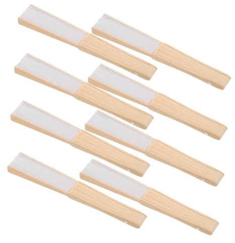 FRCOLOR 8 St Vikbara Pappersfläktar för Hand och Anpassningsbara för DIY Målning för Förskolebarns Hantverk och Sommarfestdekorationer med Kulturellt Tema