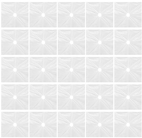Nievajio 25 sciarpe trasparenti impermeabili per acconciature, mantello da parrucchiere, mantello impermeabile, 100 x 100 cm, per salone e casa