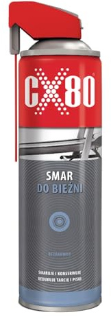 CX80 | Lubrifiant pour tapis de course | Spray silicone pour tapis de course et appareils de fitness | Réduit les frottements et les grincements | Protection contre la corrosion et la formation de