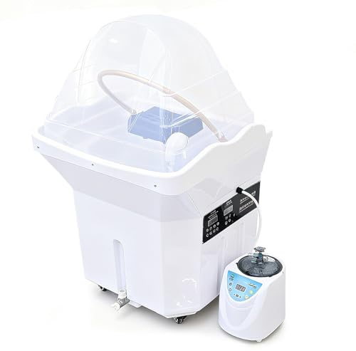 Head-Spa-Ausrüstung,TragbaresHead-Spa-Waschbeckenmit konstanter Temperatur,Shampoo-Becken mit Wasserzirkulation,Verbesserung des Shampooniererlebnis Aromatherapie-Begasung Lichttherapie (White)