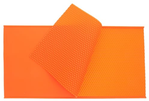 WRITWAA Bienenwachs Pressform Silikon Wabenplattenform für Imkerei Selbstgemacht Bienenwachs Mittelwände Wabenprägemaschine Orange