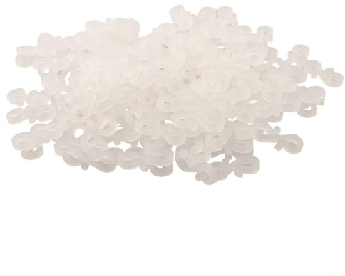 Bulk 150 Outdoor Light Clips with Gutter Hooks for Hanging String Lights and Mini Lights on Gutters, Fences, and Railings (White)
