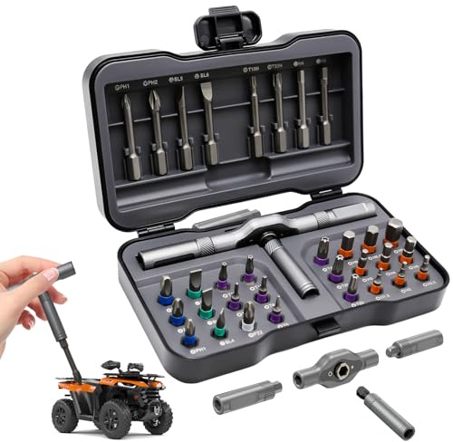 32-in-1 Magnetic Screwdriver Set – Compact & Portable Ratchet Screwdriver with Switchable Bits for Versatile Use – Ideal for DIY, Home Improvement, and Repairs