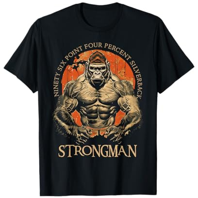96.4% Silverback Gym Apparel, Body Building, Strongman T-Shirt
