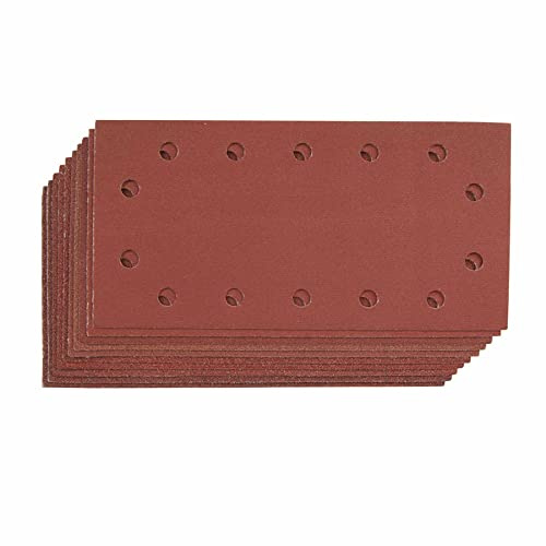 Dapetz ® Hook and Loop 1/2 Punched Sanding Sheets 10Pk 60 80 120 240 Grit For sanding wood, paint, varnish, plastic, plaster and metals. Aluminium oxide abrasive