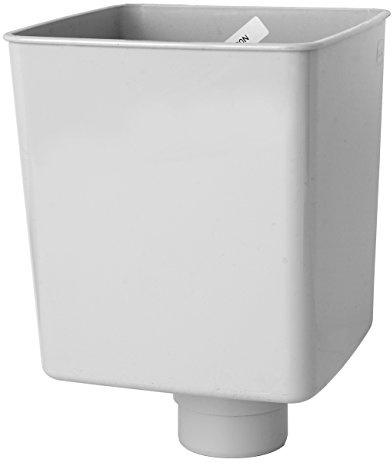 First Plast RCQ080N Raccoglitore Pluviale Quadrato, Grigio, 80 mm