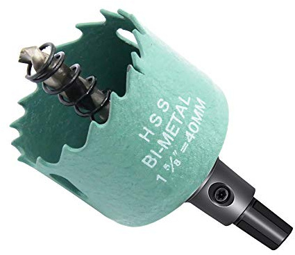 40mm Hole saw LAIWEI hole cutterhole cutter,1.6 Inch HSS Annular Hole Saw Cutter Drill Bit,holes in wood,gypsum board,aluminum profiles, PVC and other materials(1-5/8)