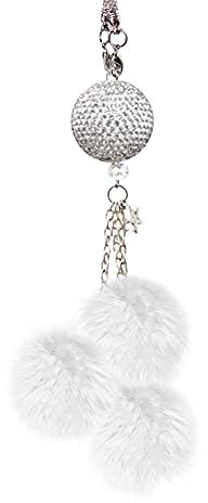 Surakey Kristall Auto Anhänger Deko Innen Bling Strass Rückspiegel Dekoration Hanging Ornament, Auto Rückspiegel Hängen, Sonnenfänger Auto Inneneinrichtung, Auto Spiegel Zubehör Für Frauen Männer