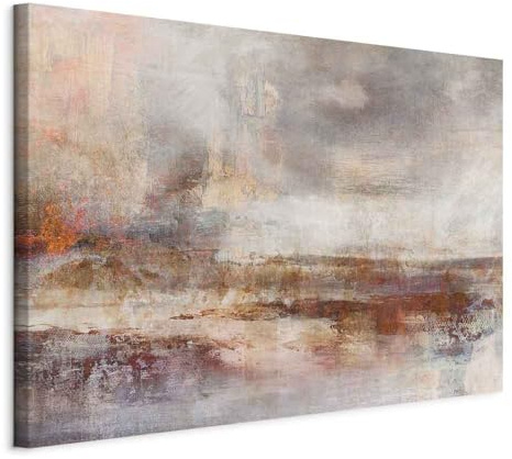 B&D XXL - Akustikbild Beige Braun Grau, 90x60 cm, 1-teilig, Schallschutz | Verbessert Raumakustik, reduziert Hall, ideal fürs Büro oder Wohnzimmer, hochwertige Verarbeitung, schnelle Montage, stilvoll