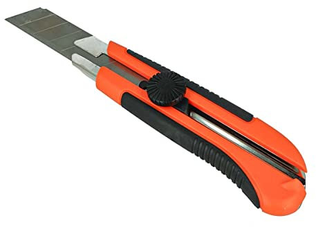 LEDLUX AS313805, Taglierino 25mm, Cutter Professionale 25mm, Con Rotella Bloccalama e Calamita Magnetica (25mm Professionale)