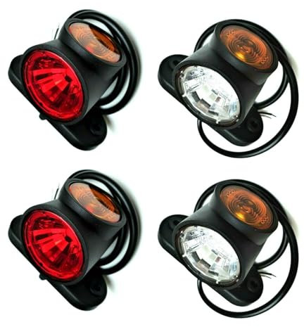 MelTruck 4x LED Begrenzungsleuchte Umrissleuchte kurz Ausleger 12V 24V für PKW LKW Anhänger