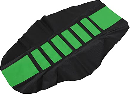 X AUTOHAUX Universal Motorcycle Pit Dirt Bike Faux Leather Seat Cover Black | Green, Soft seat cushion, Anti slip, for Pit Dirt Bike