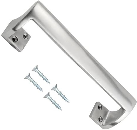 TERF® Heavy Duty Traditional Style Oval Grip Offset Cranked Door Pull Handle Aluminium 230mm Including Fixing Screw - Pack of 1