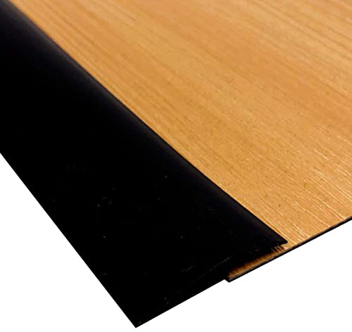 Alfombra de Tira de transición de Piso de PVC a baldosa, Flauta Reductora de umbral autoadhesiva, moldura de Borde de Piso de 1.2 Pulgadas de Ancho, para Puertas Delanteras (Color : Black, Size :