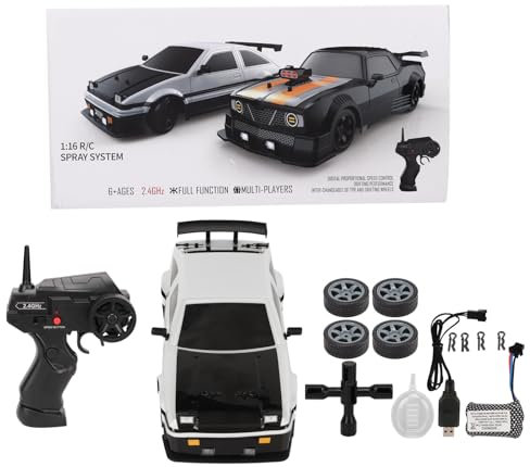 BuyWeek Ferngesteuertes Auto Drift, RC Drift Auto mit Allradantrieb, 1/16 2,4 GHz Simuliertes RC Drift Car Spielzeug mit 2 Reifensätzen für Jungen und Mädchen