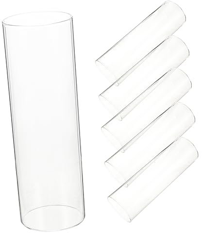 TOPBATHY 6er-Set Zylinderblumen Für Kerzen Schwebende Elegantes Glas Für Tafelaufsätze Für Büro Wohnzimmer