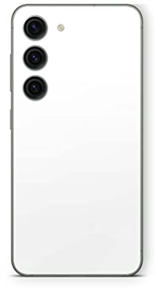 Skins4u Schutzfolie Skin Cover Skins Design Aufkleber Schutz Foliekompatibel mit Samsung Galaxy S23 Plus Solid State Weiss