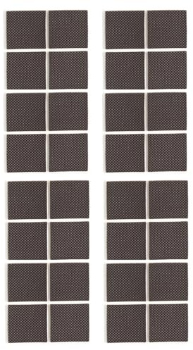 Furnigear Non Slip Furniture Pads - Self Adhesive Rubber Anti Skid Pads Grippers Rubber Chair Feet Furniture Pad for Hardwood Floors -Protectors for Furniture Table Legs Anti Slip 32 Pcs 1-1/2 Square