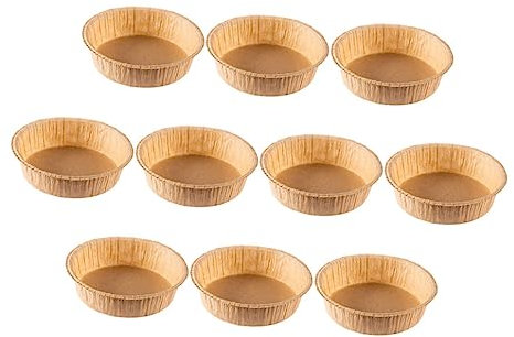 Molde para Hornear Pasteles Desechable de Papel, 10 Piezas Dorado