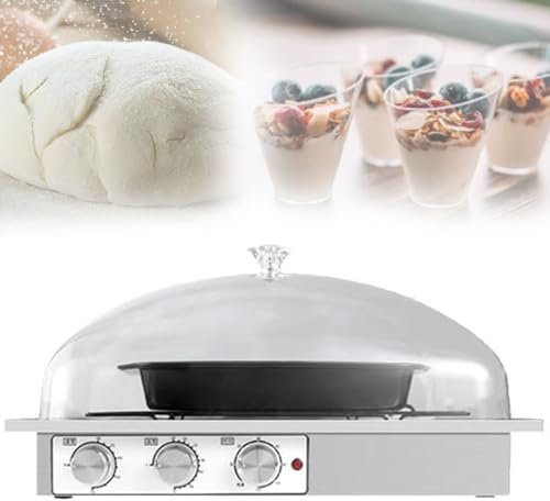 Macchina elettrica per lievitare l'impasto del pane, tazza e griglia per umidificazione al 60-100%, temperatura regolabile da 0 a 54 ℃, per preparare pane, yogurt e panini al vapore,510*360*290mm
